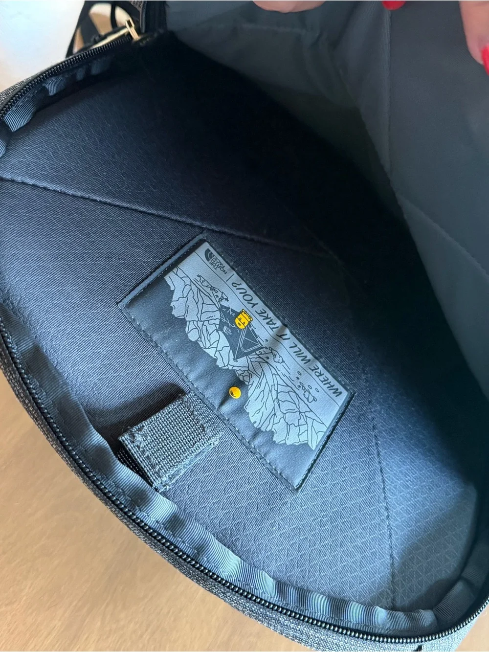 The North Face Borealis Backpack in Charcoal and Black with Gold Logo
